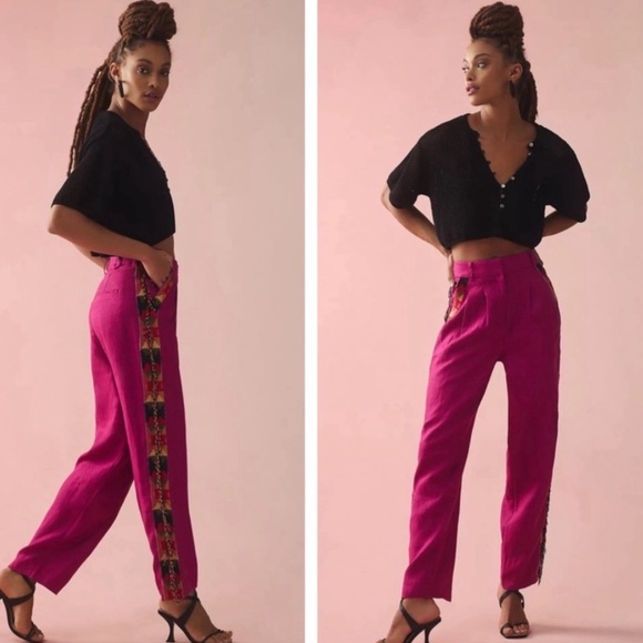 Farm Rio Pink Carrot Pants Size Large NWT - Picture 1 of 16